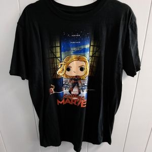 Pop! Tees Captain Marvel Short Sleeve Graphic Tee